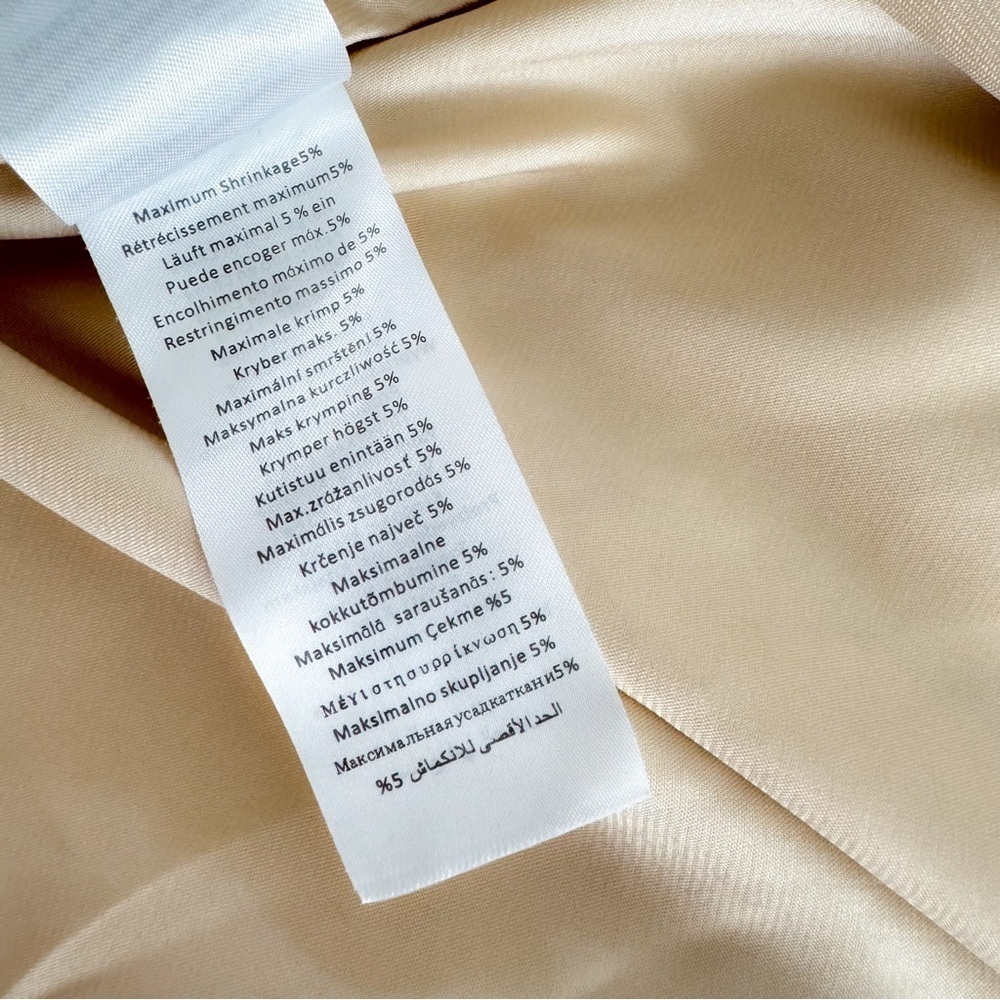 Topsix Bridesmaids Midi Slit Dress Silky Satin Gold Side Slit Cowl Neck - Picture 13 of 14